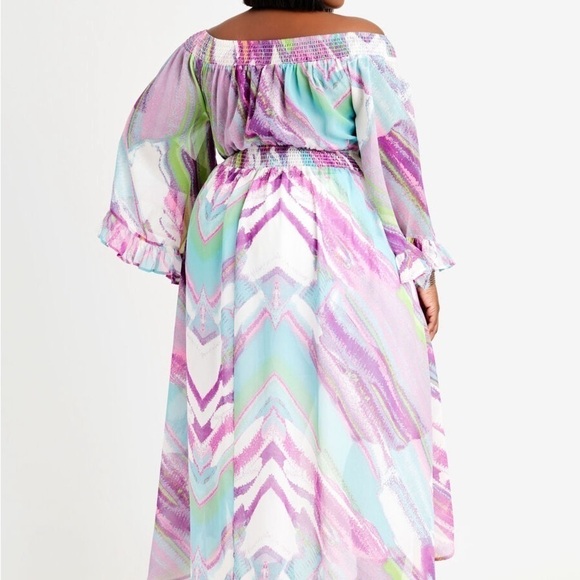 Ashley Stewart Watercolor Duster Cardigan  size 18-20 - Picture 2 of 9